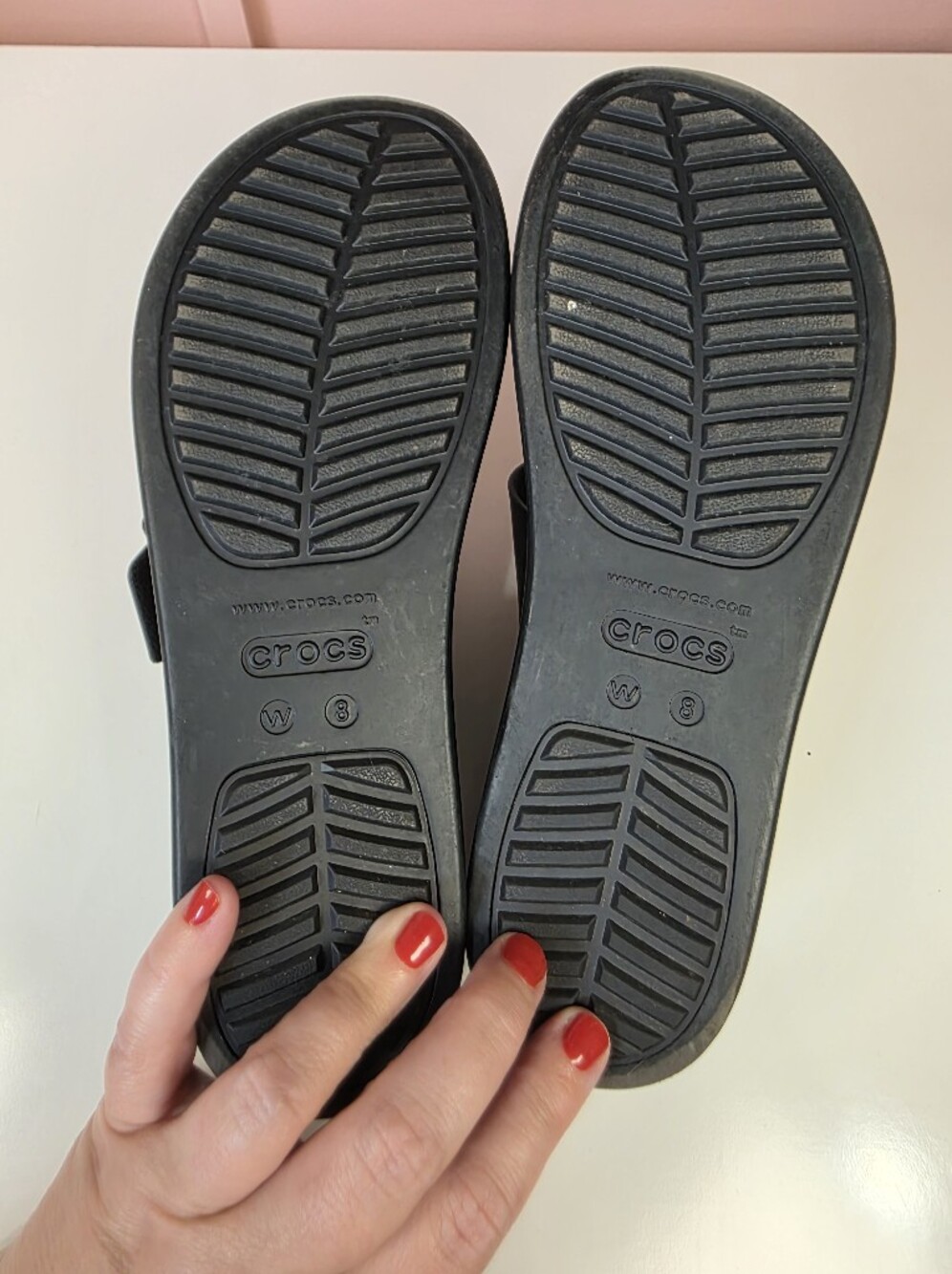 Crocs Brooklyn Double Strap Platform Sandals Black W8 - Picture 4 of 6